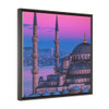 Sultan Ahmed Blue Mosque Square Framed Premium Gallery Wrap Canvas