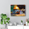 al-aqSaa Dome of the Rock Mosque Abstract Painting Square Canvas Gallery Wrap