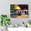 al-aqSaa Dome of the Rock Mosque Abstract Painting Square Canvas Gallery Wrap