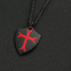 Knights Templar Necklace<br> Templar Symbol Black