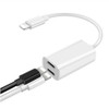 2 in 1 for iPhone Dual-Lightning Splitter for your Headphone & Charger Adapter