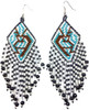 Handmade Beaded Kokopelli Design Earrings