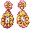 Handmade Glass Seed Beaded Teardrop Earrings