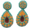 Handmade Glass Seed Beaded Teardrop Earrings