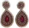 Handmade Glass Seed Beaded Teardrop Earrings