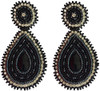 Handmade Glass Seed Beaded Teardrop Earrings