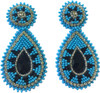 Handmade Glass Seed Beaded Teardrop Earrings