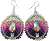 Handmade Glass Seed Beaded Teardrop Earrings