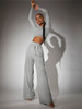 Solid Crop Top & Wide Leg Pants Set
