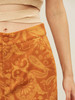 PREMIUM CORDUROY PAISLEY PRINT FLARE LEG PANTS