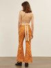 PREMIUM CORDUROY PAISLEY PRINT FLARE LEG PANTS