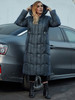 Astrid Plus Zip Up Pocket Side Hooded Puffer Coat