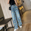Loose High Waist  Baggy Jeans Large