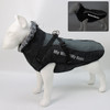 Large Dog Fur Collar Waterproof Coat With Removable Harness