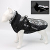 Large Dog Fur Collar Waterproof Coat With Removable Harness