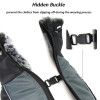 Large Dog Fur Collar Waterproof Coat With Removable Harness