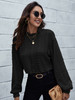 Mock Neck Drop Shoulder Crop Top
