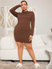 Plus Solid Bodycon Dress