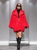 Plus Lapel Neck Button Up Teddy Coat