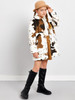 Girls Single Breasted Colorblock Faux Fur Coat
