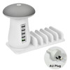 5 Port USB Charging Station Dock Stand Mushroom x Lamp DC 5V/6A US, UK, EU, AU Desktop Multi-Port Charger