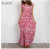Women Maxi Boho Long Dress short sleeve V-neck sexy printing long dress with belt Elegant women casual party vestidos Holiday Women Maxi Boho Long Dress short sleeve V-neck sexy printing long dress with belt Elegant women casual party vestidos Holiday