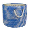 Polyester Bin Keeping Score Bright Blue Round Medium Basket