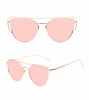 Cat Eye Sunglasses Women Brand Designer Twin-Beams Sun Glasses Mirror Sunglasses