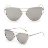 Cat Eye Sunglasses Women Brand Designer Twin-Beams Sun Glasses Mirror Sunglasses