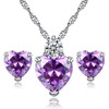 Fashion Crystal Heart Necklace & Earrings Sets Fashion Crystal Heart Necklace & Earrings Sets