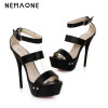 2017 New women shoes buckle women sandals thin high heels sandals