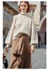 Retro High Waist Tassels Asymmetry Midi Wrap Skirt Houndstooth Vintage skirt Femme Slim