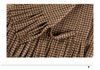 Retro High Waist Tassels Asymmetry Midi Wrap Skirt Houndstooth Vintage skirt Femme Slim