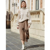 Retro High Waist Tassels Asymmetry Midi Wrap Skirt Houndstooth Vintage skirt Femme Slim