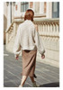 Retro High Waist Tassels Asymmetry Midi Wrap Skirt Houndstooth Vintage skirt Femme Slim