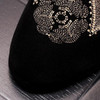 Black Velvet Detailed Loafers