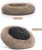 Calming Donut Dog Bed in Shag Fur, Machine Washable Pet Bed