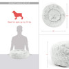 Calming Donut Dog Bed in Shag Fur, Machine Washable Pet Bed