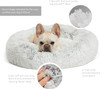Calming Donut Dog Bed in Shag Fur, Machine Washable Pet Bed