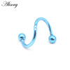 1 PC S Shape Surgical Stainless Steel 2 Balls Helix Cartilage  Piercing  16G