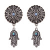 New 2pcs Stainless Steel Screw Dangle Ear Plugs