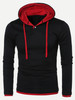 Men Color Block Hooded Sweatshirt
