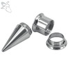Trendy Double Flared Ear Plug Tunnel Stainless Steel