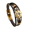 Zodiac Signs Bracelet Punk Leather Bracelet Zodiac Signs Bracelet Punk Leather Bracelet