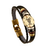 Zodiac Signs Bracelet Punk Leather Bracelet Zodiac Signs Bracelet Punk Leather Bracelet