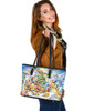 Dn characters Small Leather Tote Bag