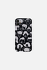 Retro Line Doodle Bubble Girls Black iPhone Case