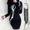 2021 New Black Skull Dress for Women