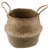 Foldable Handmade Rattan Woven Flower Basket Seagrass Clothing Storage Basket Home Decoration Hanging Flower Pot Organizer
