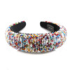 Sparkly Baroque Padded Rhinestones Headbands Full Crystal Luxurious Limited Edition Hairbands jeweled Black White Women Headband